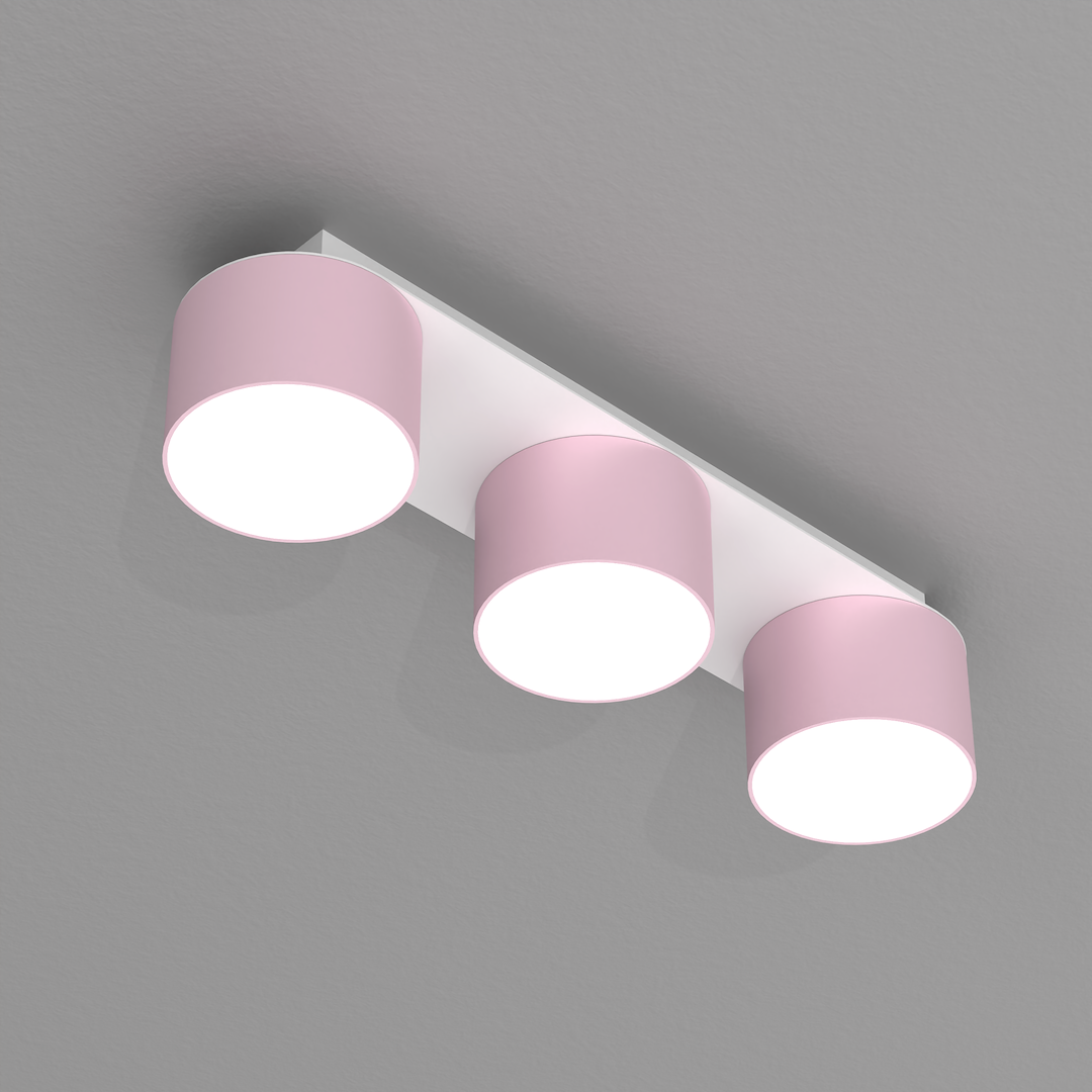 Lampa sufitowa Dixie 3xGX53 Różowy/Biały - obrazek 6