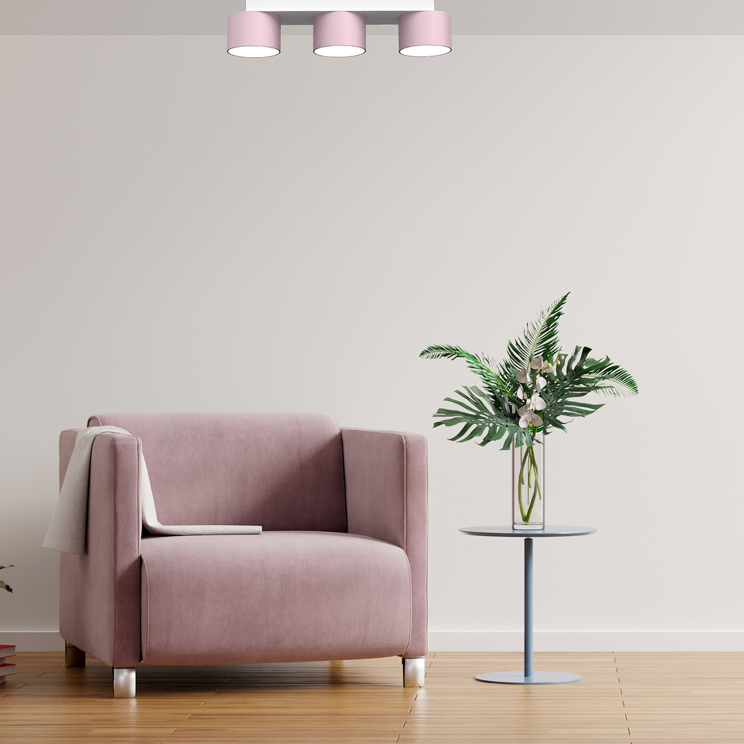Lampa sufitowa Dixie 3xGX53 Różowy/Biały - obrazek 10