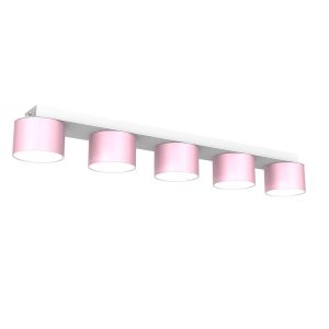 Lampa sufitowa Dixie 5xGX53 Różowy/Biały