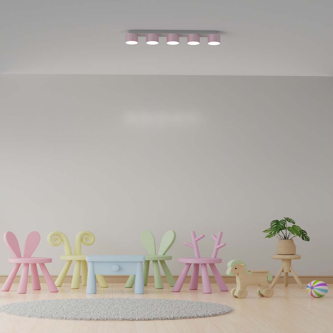 Lampa sufitowa Dixie 5xGX53 Różowy/Biały - obrazek 7
