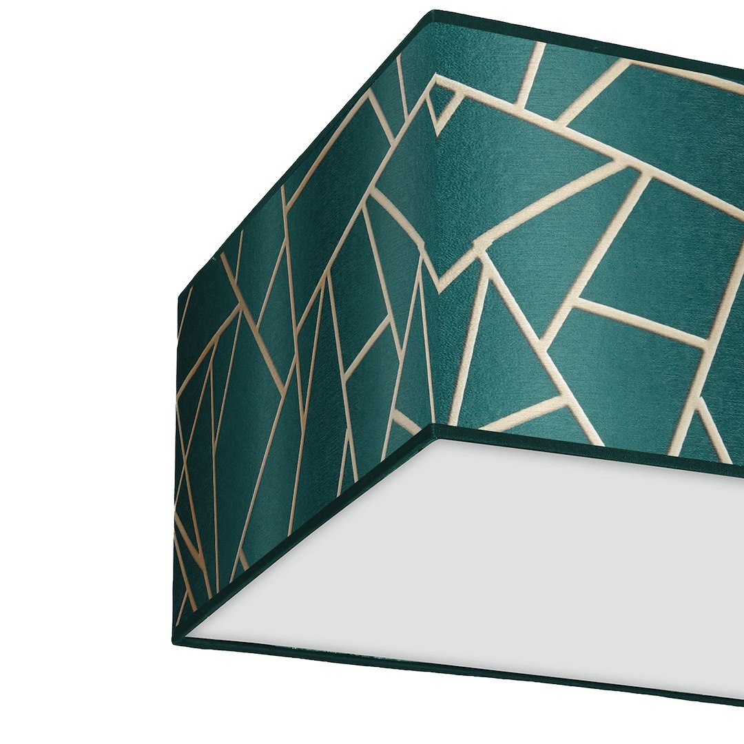 Lampa sufitowa ZIGGY GREEN Gold/Bottle green 2xE27 - obrazek 2