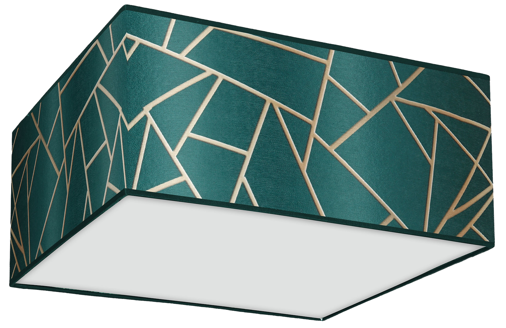 Lampa sufitowa ZIGGY GREEN Gold/Bottle green 2xE27 - obrazek 7