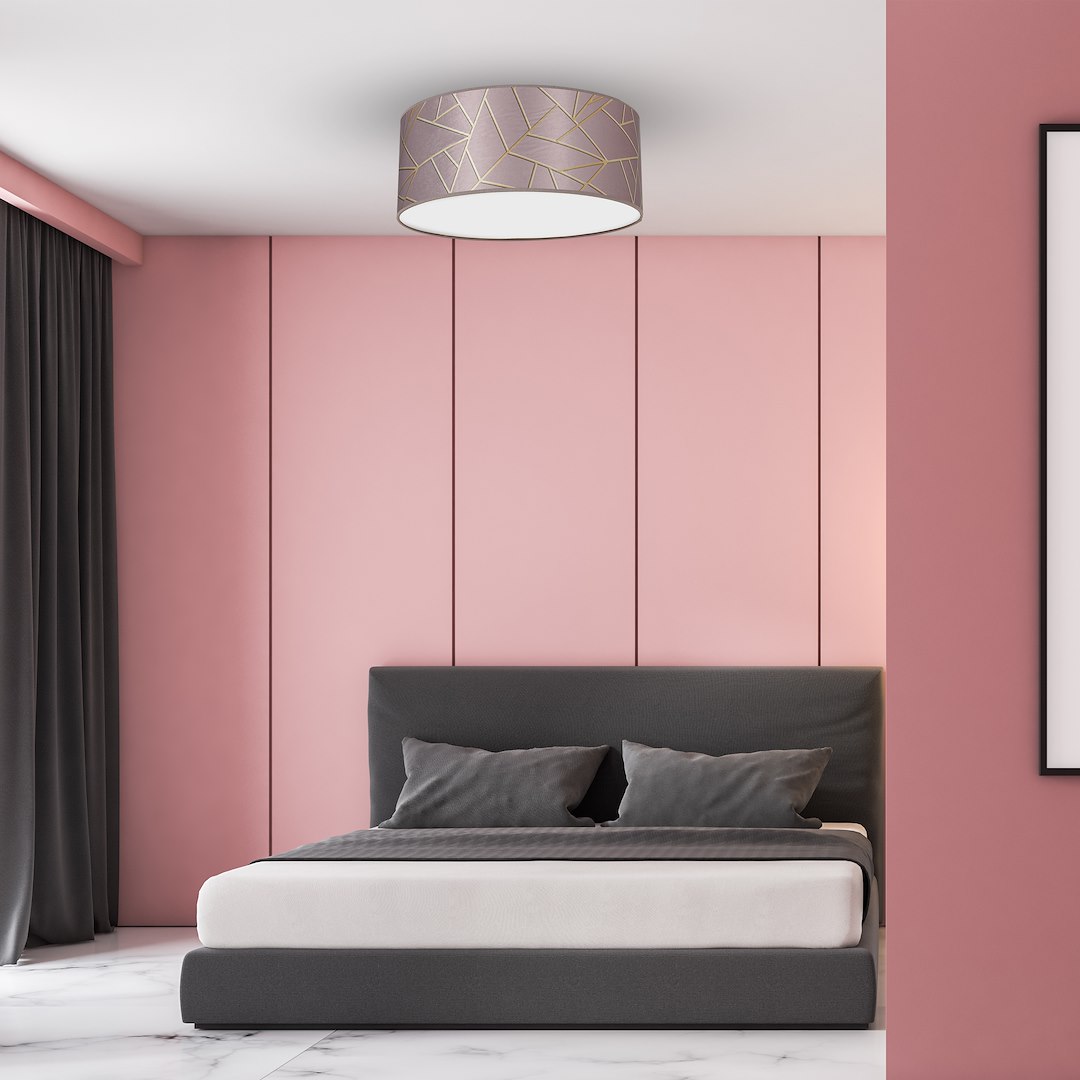 Lampa sufitowa ZIGGY PINK Gold/Pink 2xE27 Ø40cm - obrazek 3