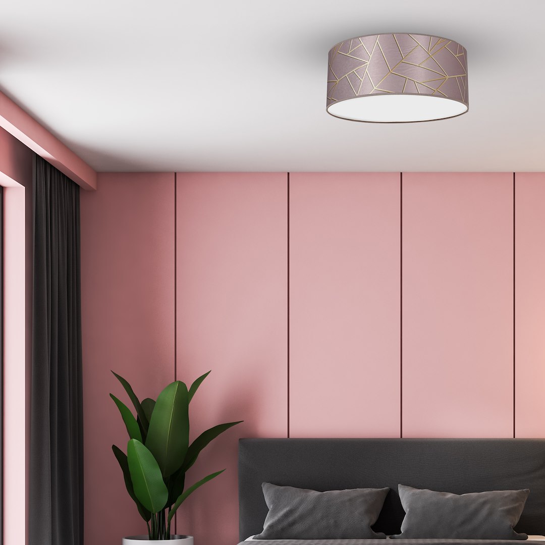 Lampa sufitowa ZIGGY PINK Gold/Pink 2xE27 Ø40cm - obrazek 5