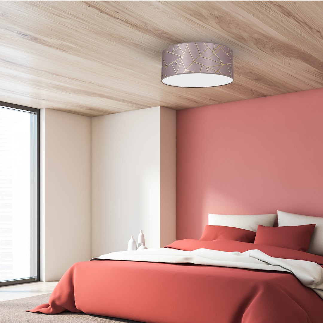 Lampa sufitowa ZIGGY PINK Gold/Pink 2xE27 Ø40cm - obrazek 6