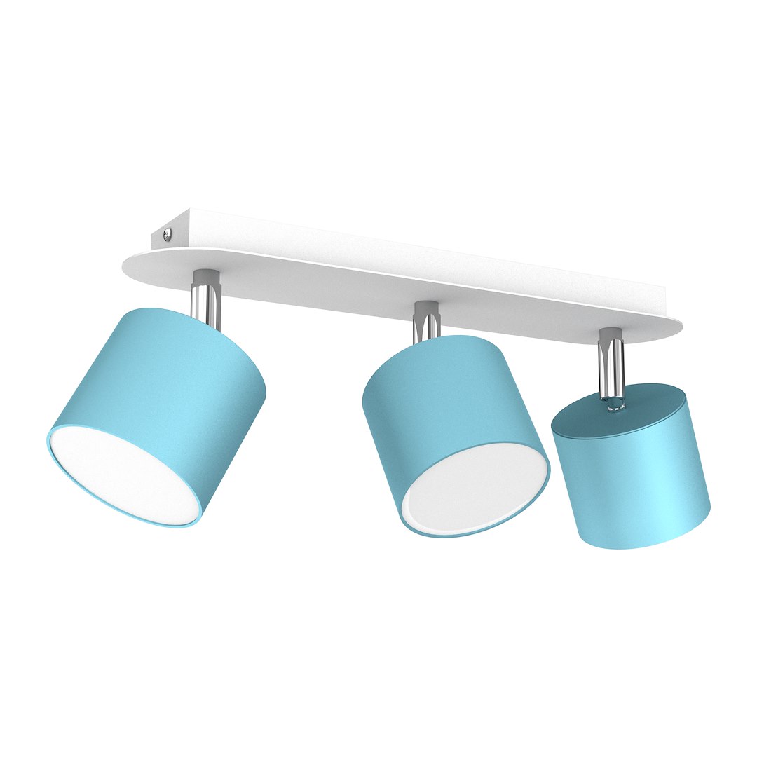 Lampa sufitowa Dixie 3xGX53 Niebieski/Biały