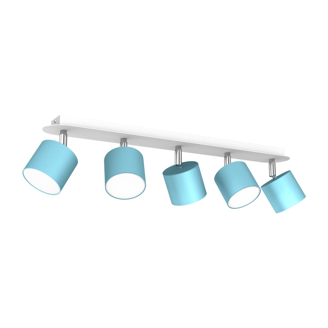 Lampa sufitowa Dixie 5xGX53 Niebieski/Biały