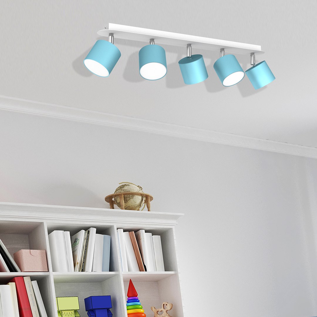 Lampa sufitowa Dixie 5xGX53 Niebieski/Biały - obrazek 4