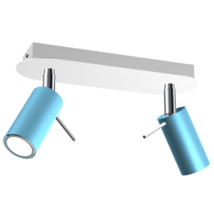 Lampa sufitowa Preston 2x mini GU10 Niebieski/Biały