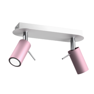 Lampa sufitowa Preston 2x mini GU10 Różowy/Biały