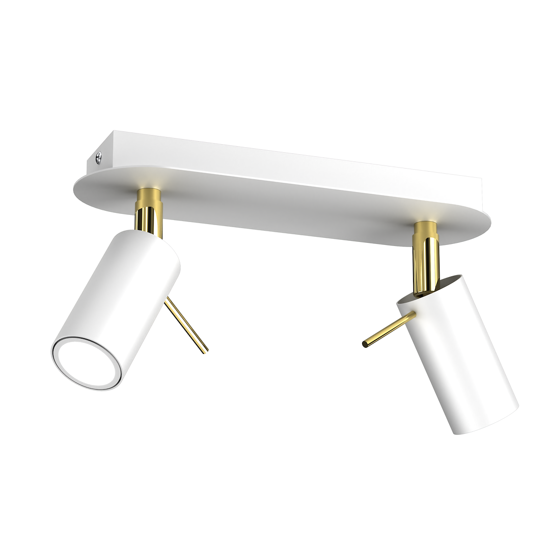 Lampa sufitowa Preston 2x mini GU10 Złoty/Biały