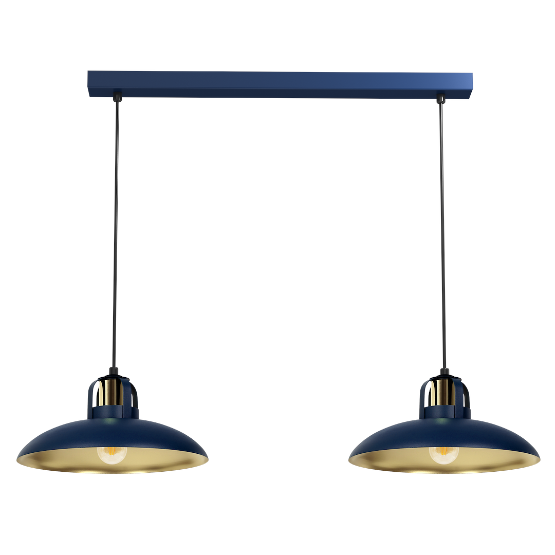 Lampa wisząca FELIX NAVY BLUE/GOLD 2xE27 - obrazek 6