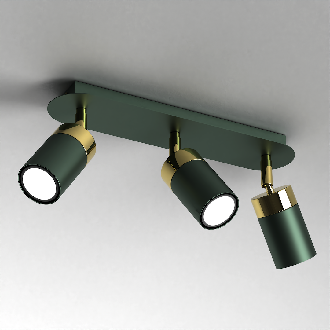 Lampa sufitowa JOKER GREEN/GOLD 3xGU10 - obrazek 2