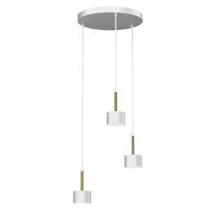 Lampa wisząca Arena 3xGX53 Biały/Złoty
