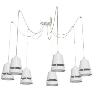 Lampa Wisząca Apollo Biały 7xE27