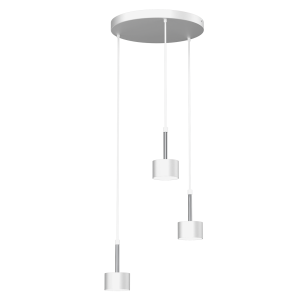 Lampa wisząca Arena Biały/Srebrny 3xGX53