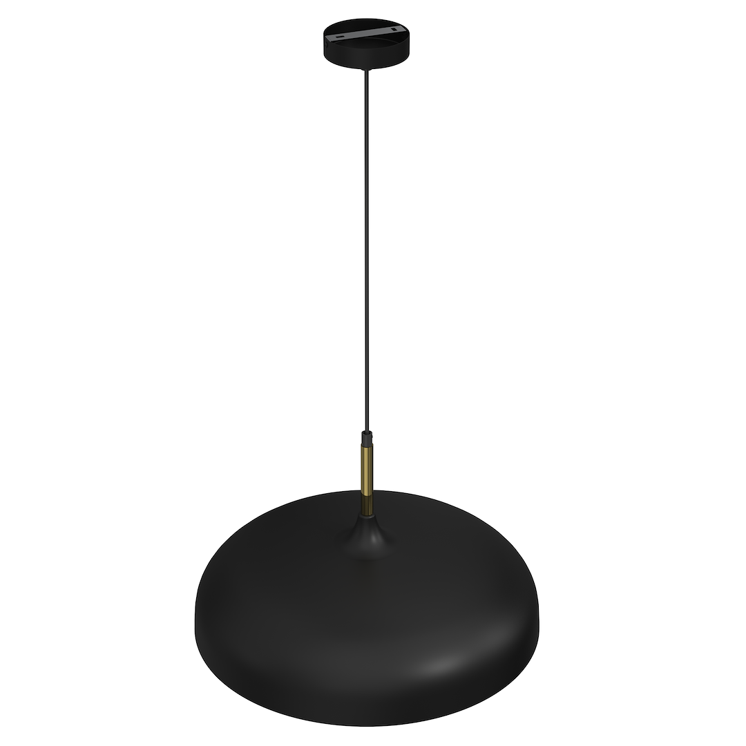 Lampa wisząca LINCOLN BLACK/GOLD 1xE27 45cm - obrazek 2