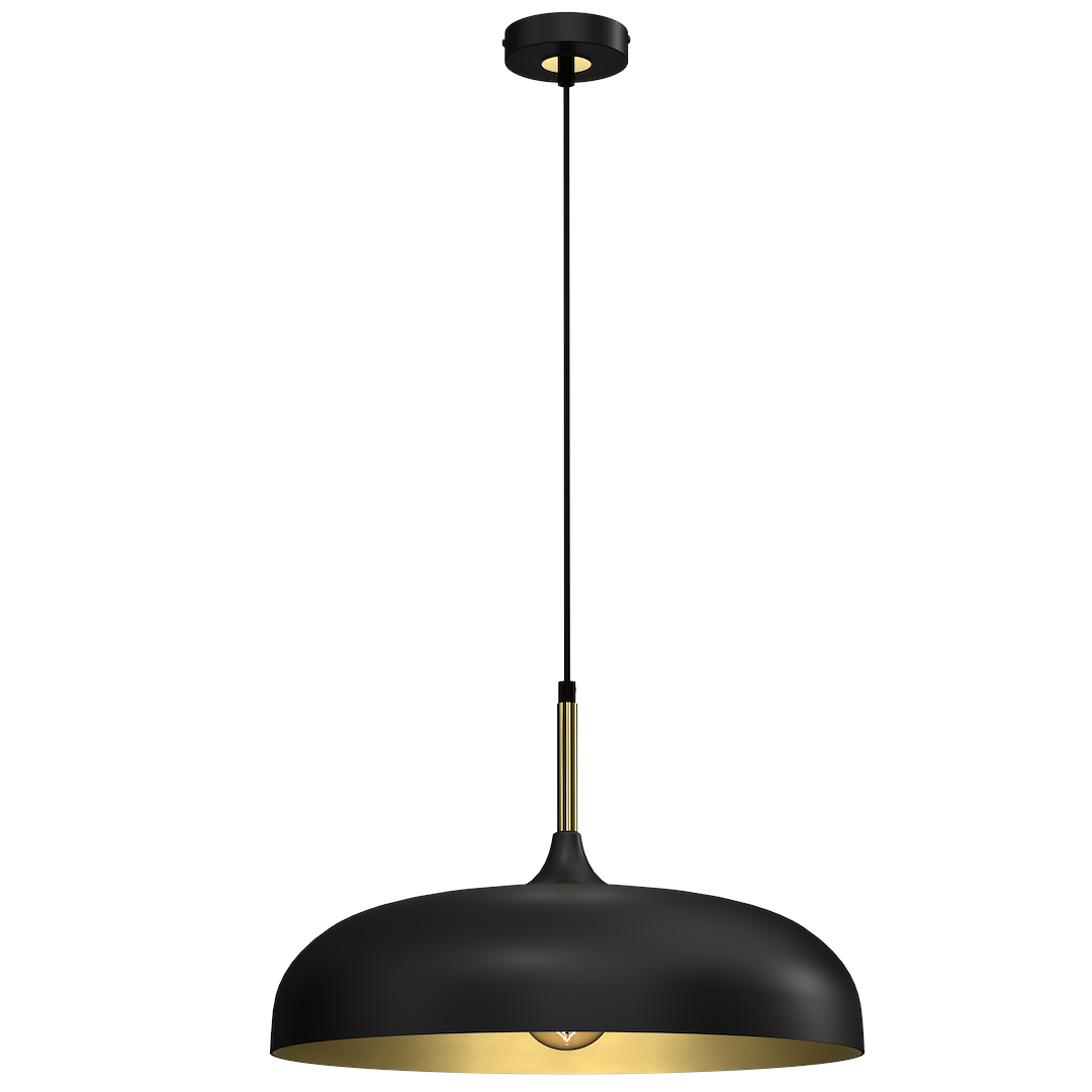 Lampa wisząca LINCOLN BLACK/GOLD 1xE27 45cm - obrazek 6