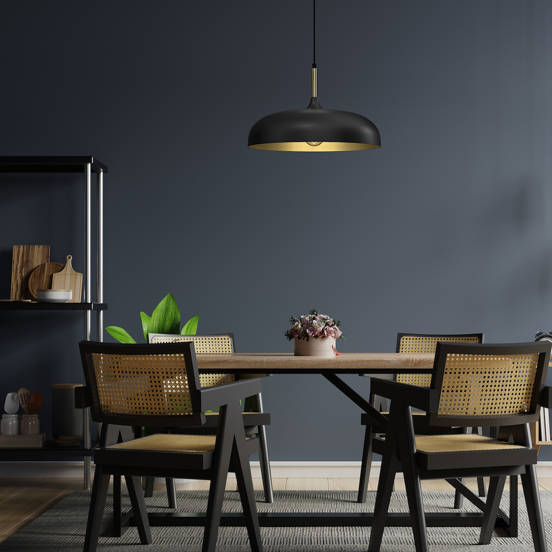 Lampa wisząca LINCOLN BLACK/GOLD 1xE27 45cm - obrazek 8