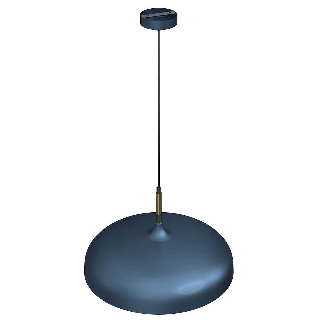 Lampa wisząca LINCOLN BLUE/GOLD 1xE27 45cm - obrazek 2