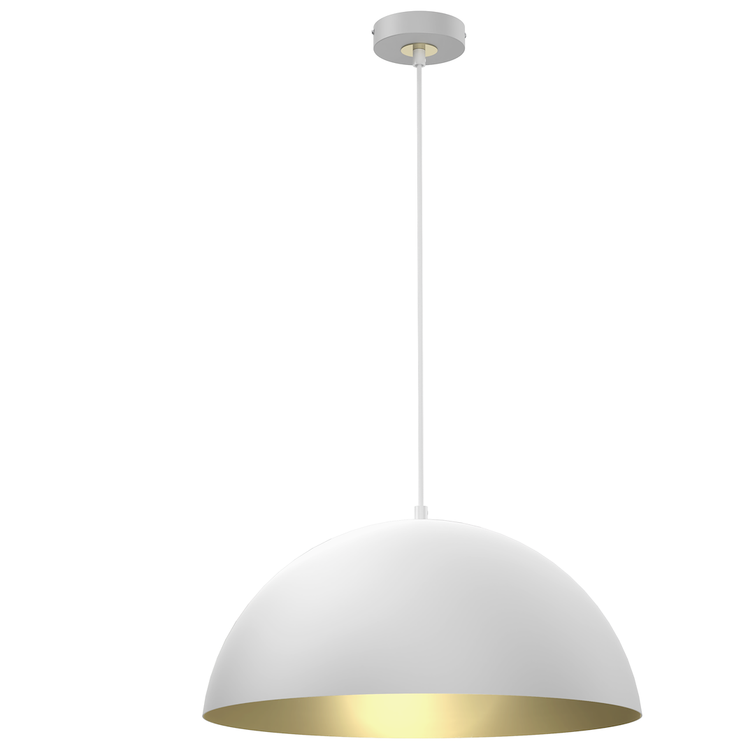 Lampa wisząca Beta 1xE27 45cm Biały/Złoty