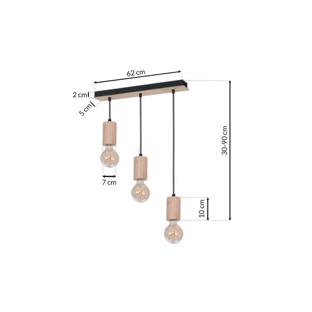 Lampa wisząca LINES 3xE27 - obrazek 7
