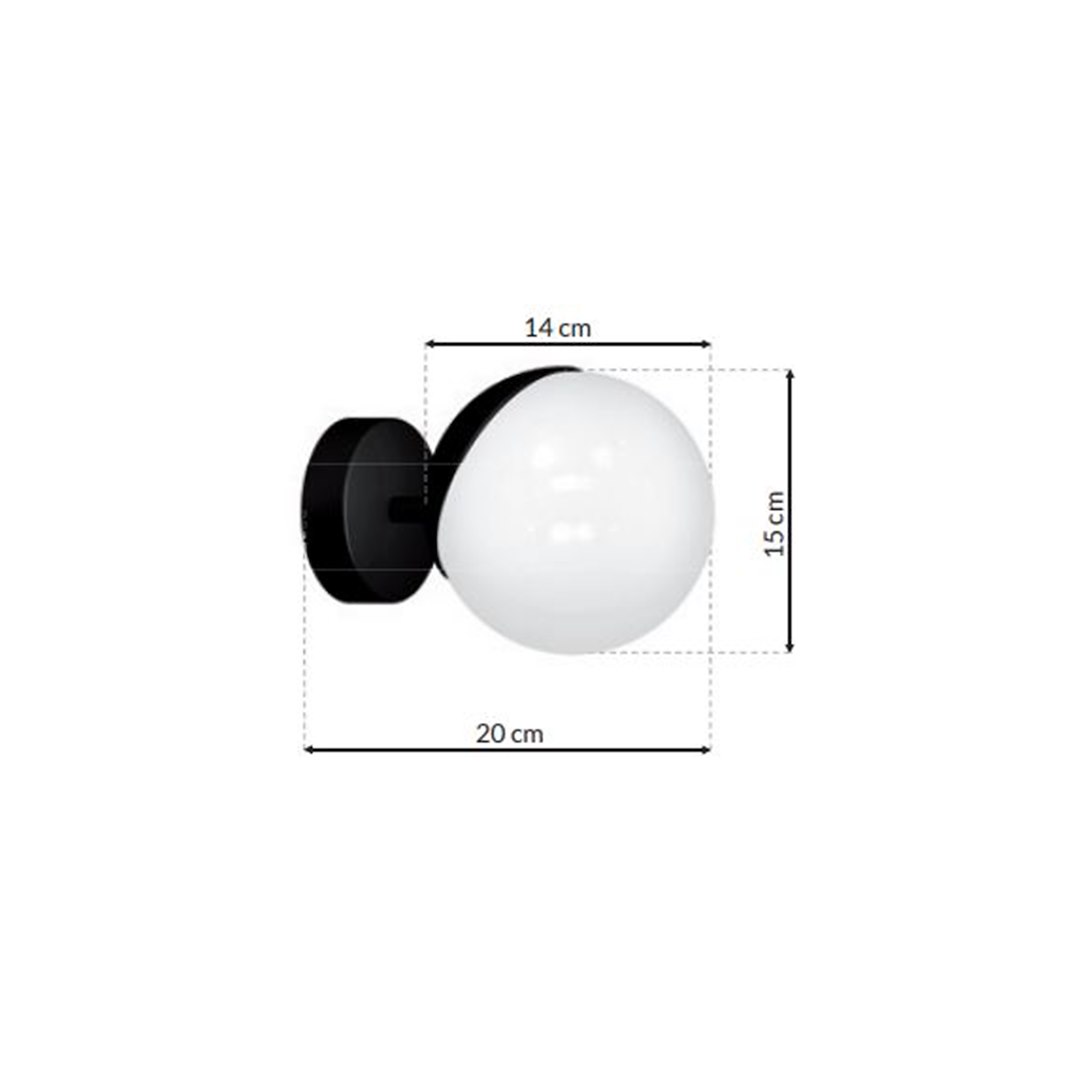 Kinkiet SFERA BLACK 1xE14 - obrazek 7