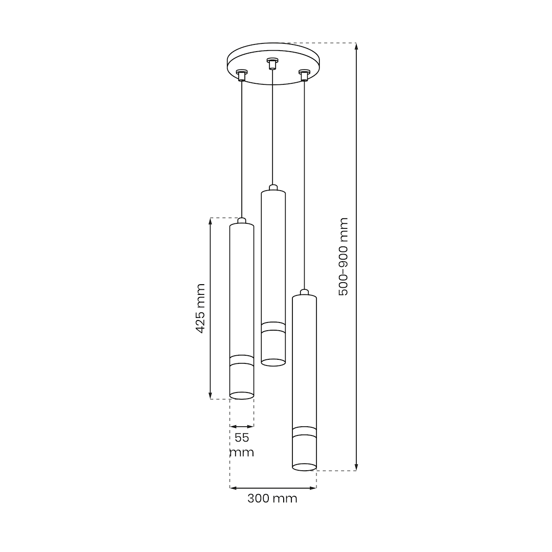 Lampa wisząca JOKER BLACK/CHROME 3xGU10 - obrazek 5