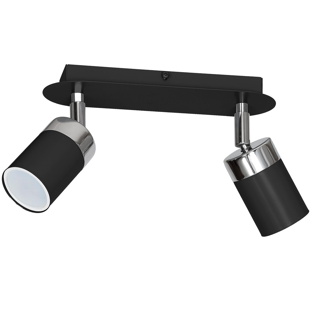 Lampa sufitowa JOKER BLACK/CHROME 2xGU10 - obrazek 2
