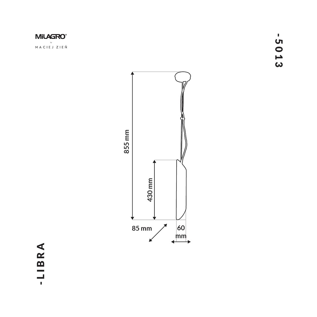 Lampa Wisząca LIBRA 1xE14 - obrazek 4