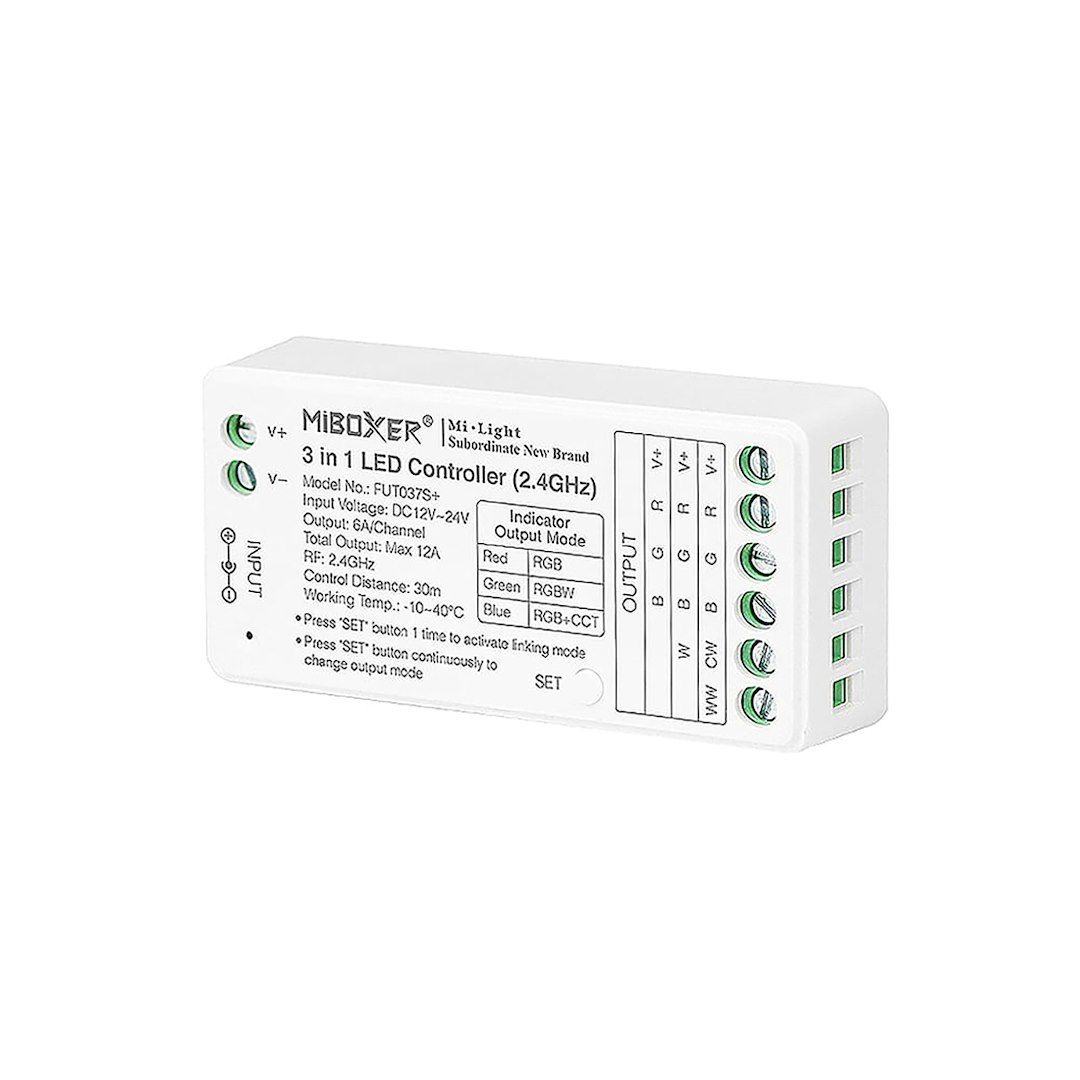 MI-LIGHT MiBoxer Kontroler SR5 5w1 RGB/CCT 12-24VDC 12A FUT037S+