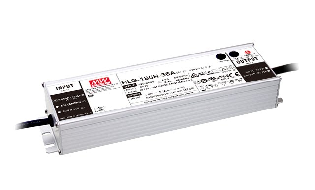 MEAN WELL HLG-185H-12-A Zasilacz impulsowy; LED; 156W; 12V; 13A; 90-305VAC; 127-431VDC; IP65